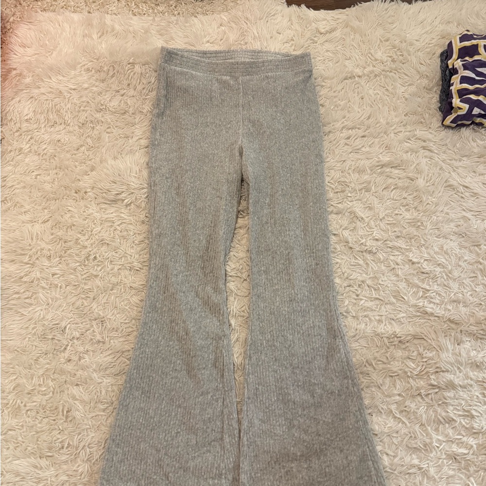 Aerie Light Gray Ribbed Pants